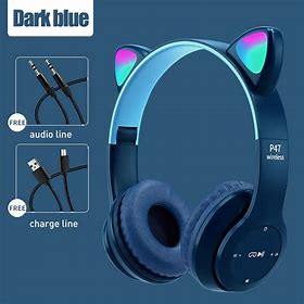 p47  Cat Ear wireless Bluetooth headsets